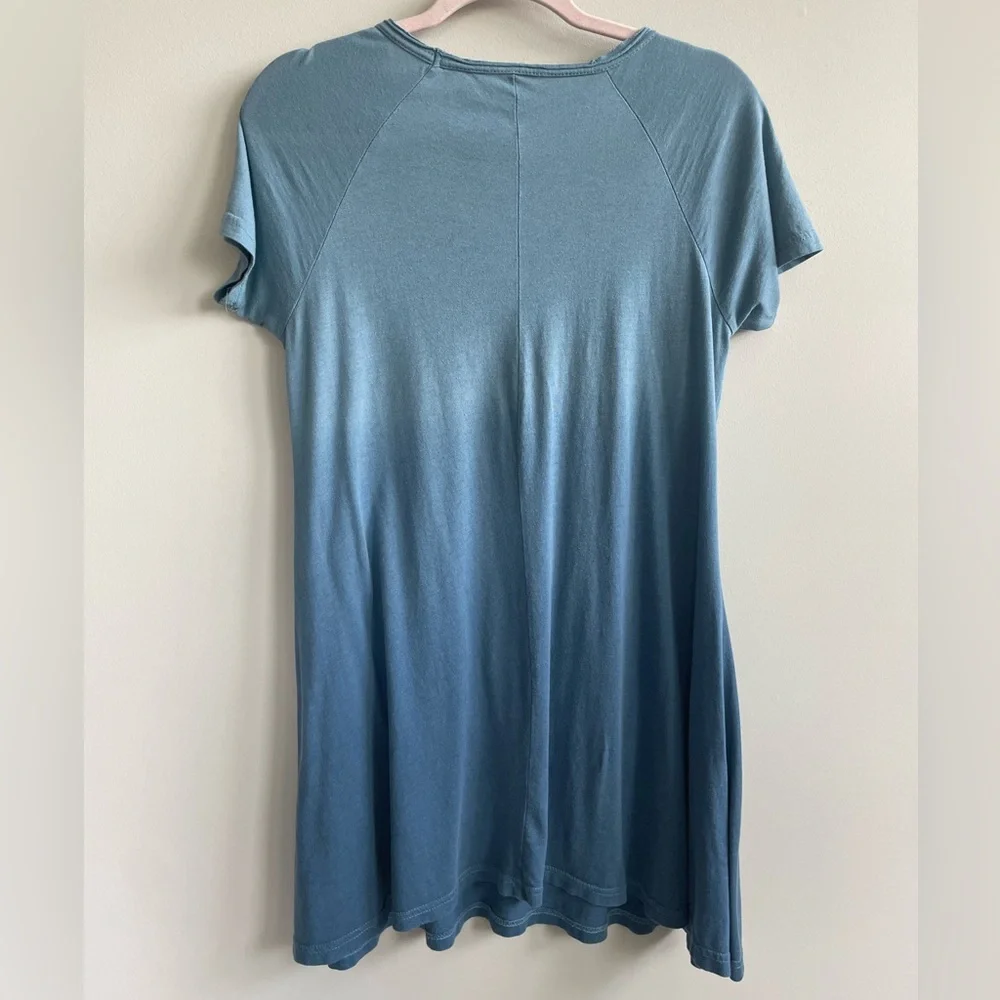 NATURAL LIFE Blue Solid Ombre Mini Dress
